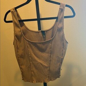Wild Fable Ribbed Brown Tank Top